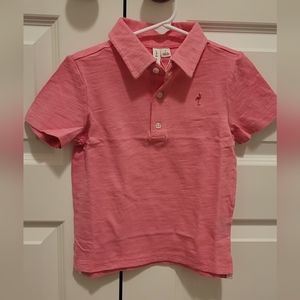 NWT Janie and Jack Pink Slub Polo